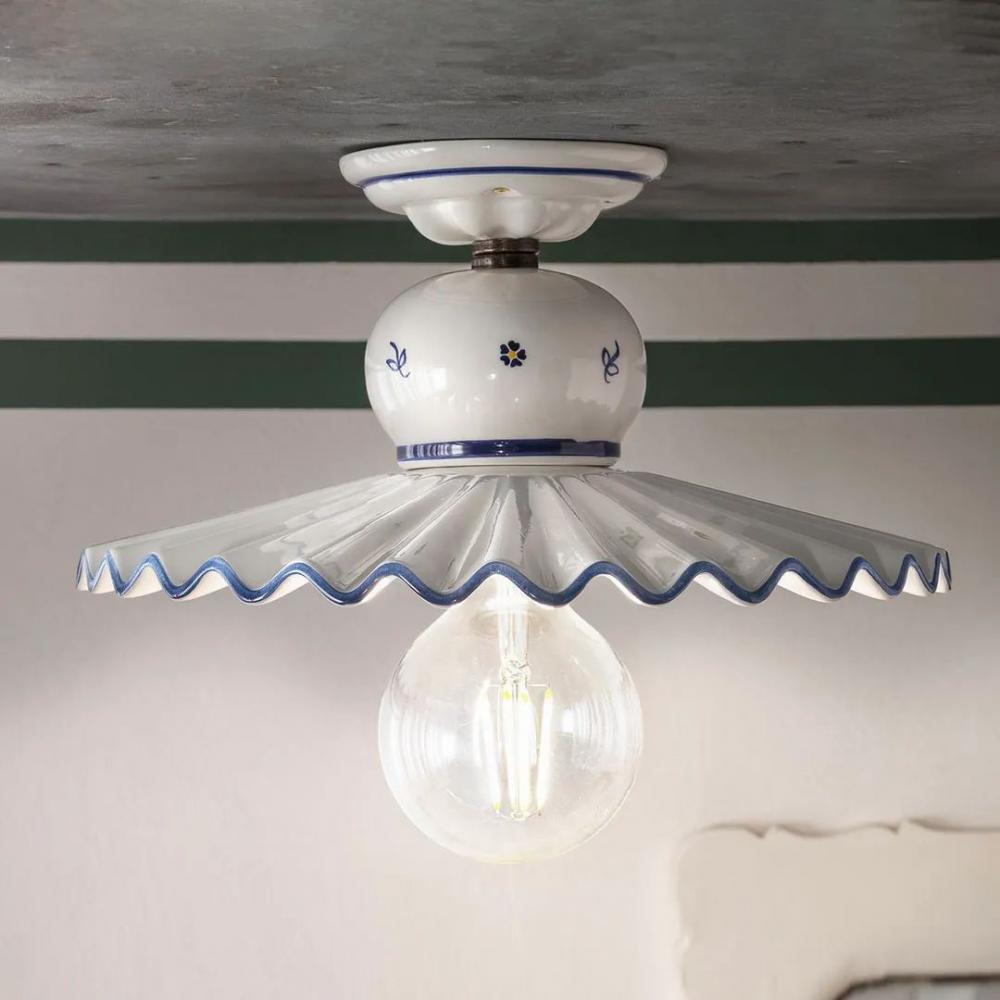mediterran mennyezeti lampa keramia alacsony belmagassag nappali haloszoba konyha vilagitas rusztikus polgari elegans egyedi ferroluce lampak kek lameridiana lakberendezes.jpg